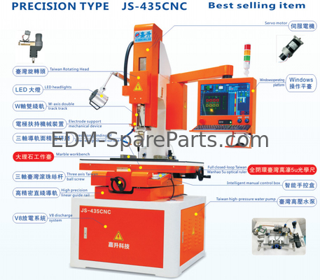 JS-435CNC Jiasheng Machine de forage EDM de précision automatique 450 * 350 mm