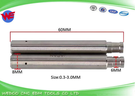 Guide de tuyauterie en céramique inoxydable Z140 Pour la machine de forage EDM 8*6*60mmL 0,1mm-3,2mm